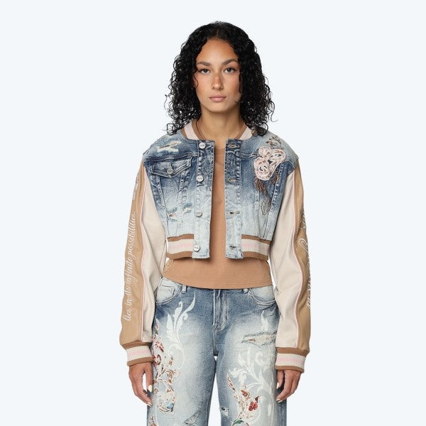 VARSITY DENIM EMBROIDERY SET